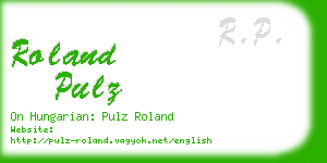 roland pulz business card